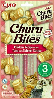 Inaba Churu Bites Cat Chicken Recipe Wraps Tuna With Salmon